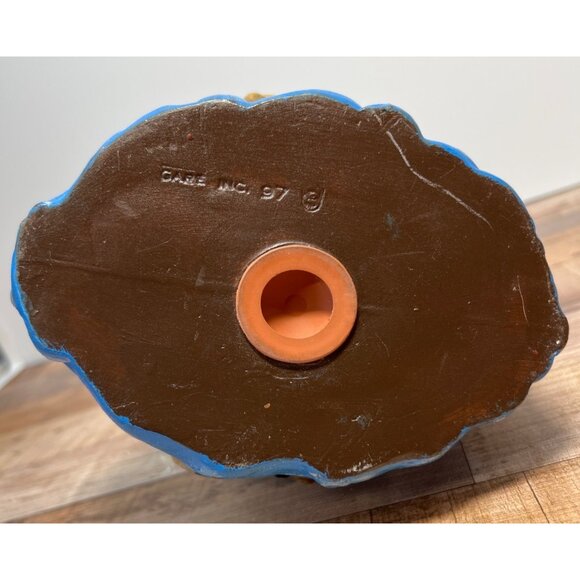 Hand-Painted Noahs Ark Figurine Bank With Animals & Blue Waves - Picture 8 of 8